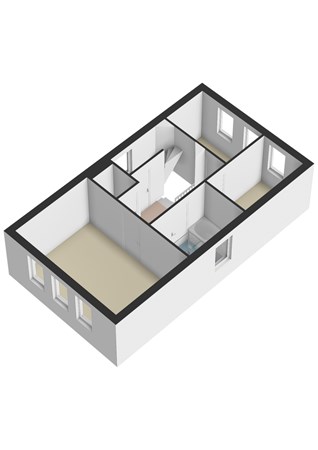 Plattegrond - Op de Knip 213, 6467 HB Kerkrade - Op de Knip 213 Kerkrade - Verdieping 3D.jpg